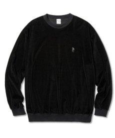 画像2: CALEE(キャリー) / CAL Logo emboridery velour crew neck sweat (2)