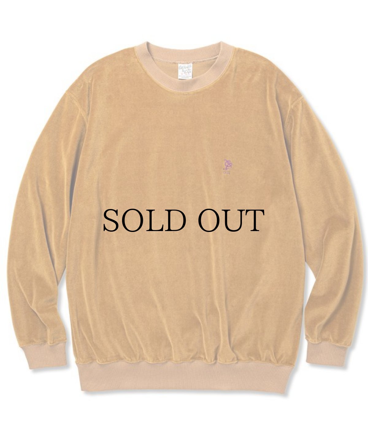画像3: CALEE(キャリー) / CAL Logo emboridery velour crew neck sweat (3)
