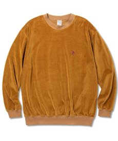 画像3: CALEE(キャリー) / CAL Logo emboridery velour crew neck sweat (3)