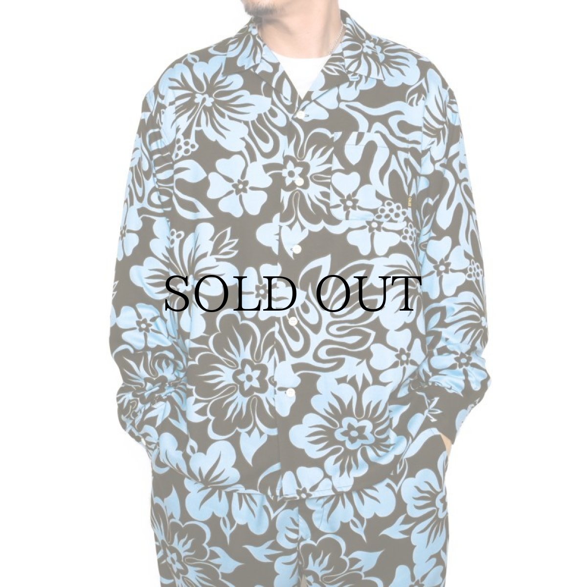 画像6: CALEE(キャリー) / Allover flower pattern R/P shirt (6)