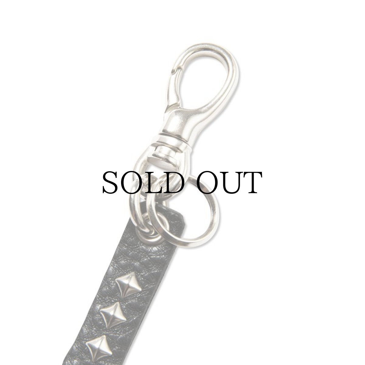 画像2: CALEE(キャリー) / Studs & Embossing assort leather key ring -F- (2)