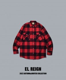 画像2: EL REIGN / THE WORLD IS YOURS" FRANNEL SHIRT-RED CHECK- (2)