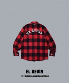 画像1: EL REIGN / THE WORLD IS YOURS" FRANNEL SHIRT-RED CHECK- (1)