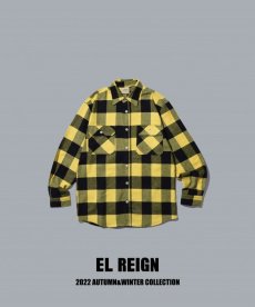 画像2: EL REIGN / THE WORLD IS YOURS" FRANNEL SHIRT-YELLOW CHECK- (2)