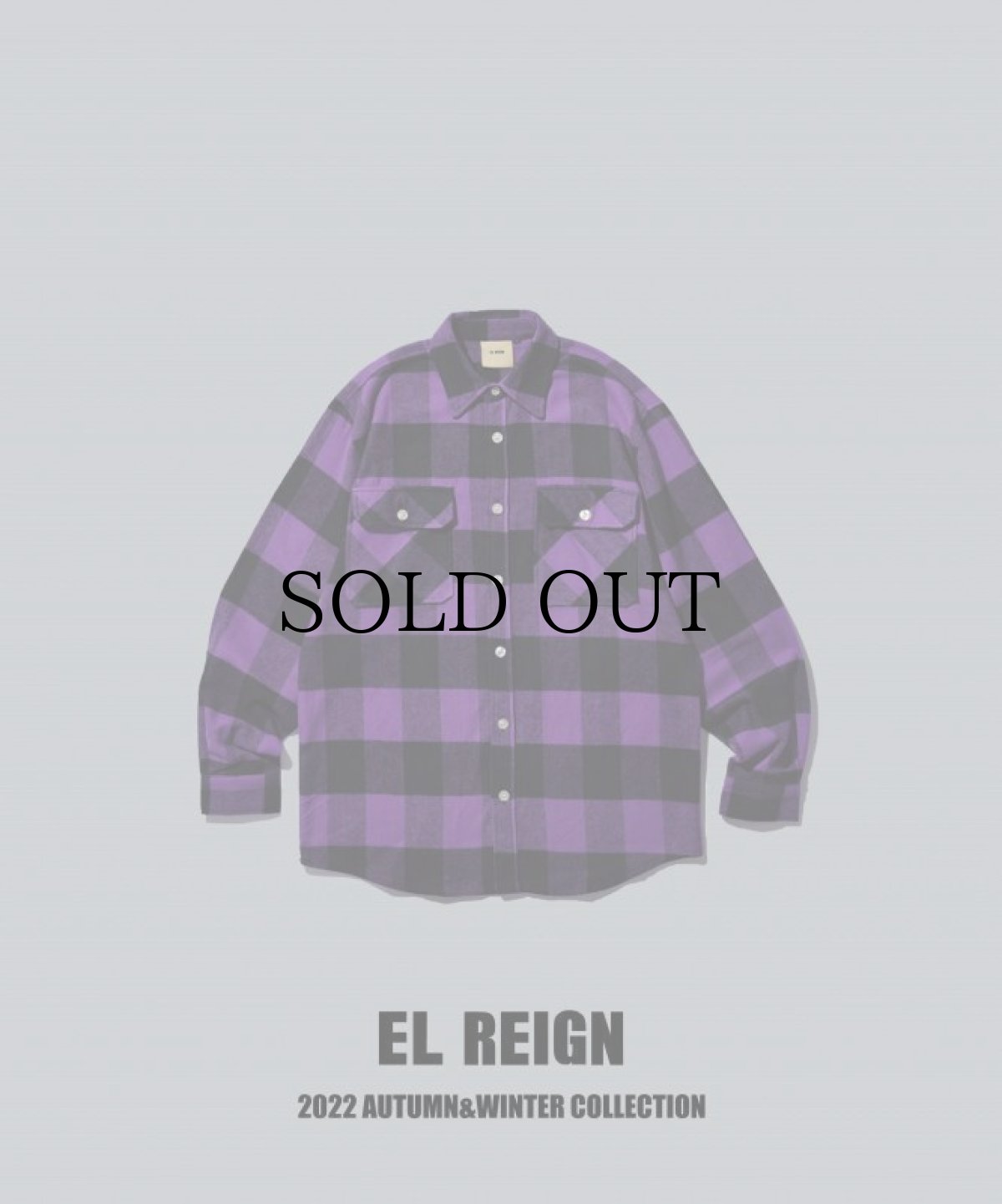 画像2: EL REIGN / THE WORLD IS YOURS" FRANNEL SHIRT-PURPLE CHECK- (2)