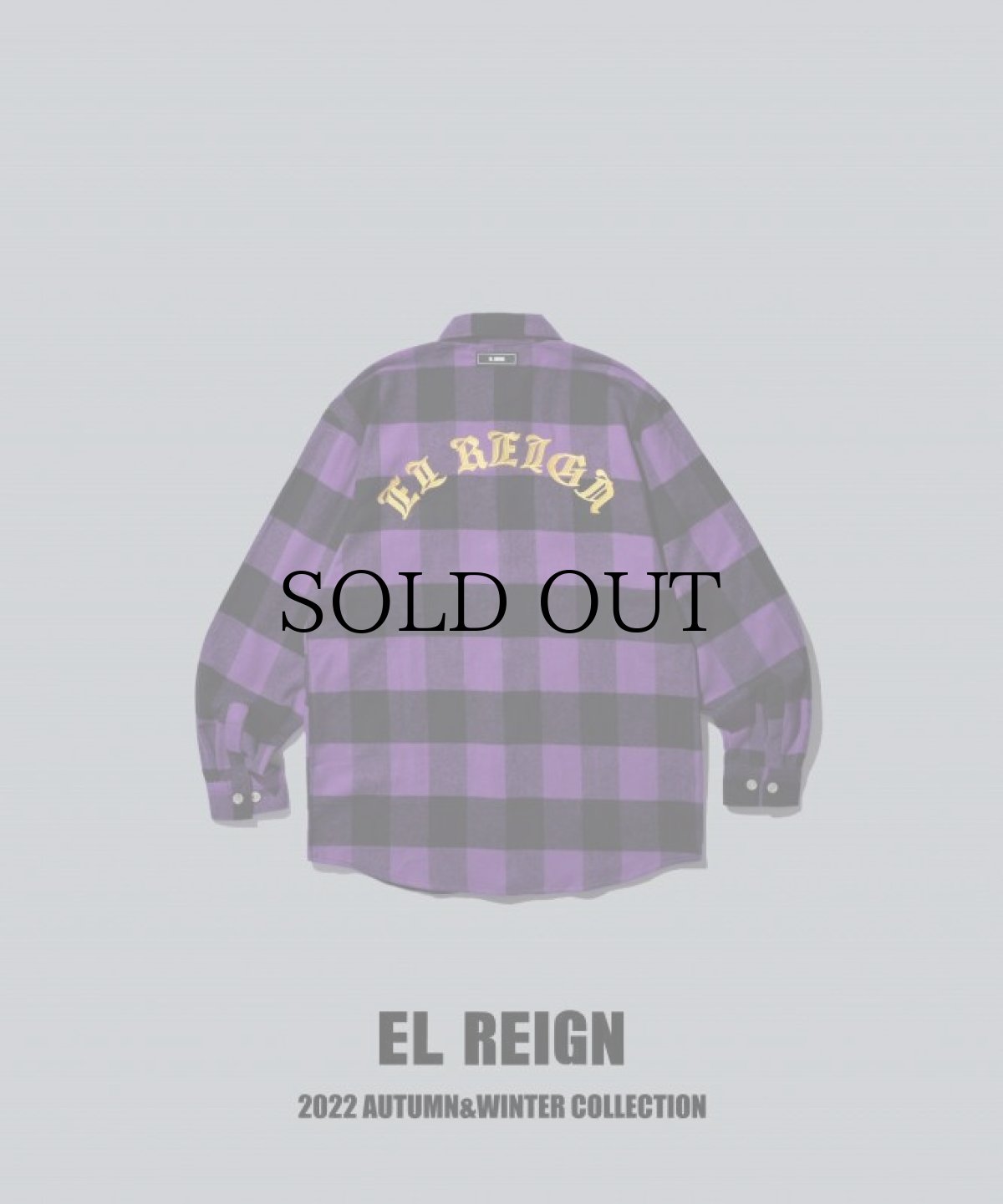 画像1: EL REIGN / THE WORLD IS YOURS" FRANNEL SHIRT-PURPLE CHECK- (1)