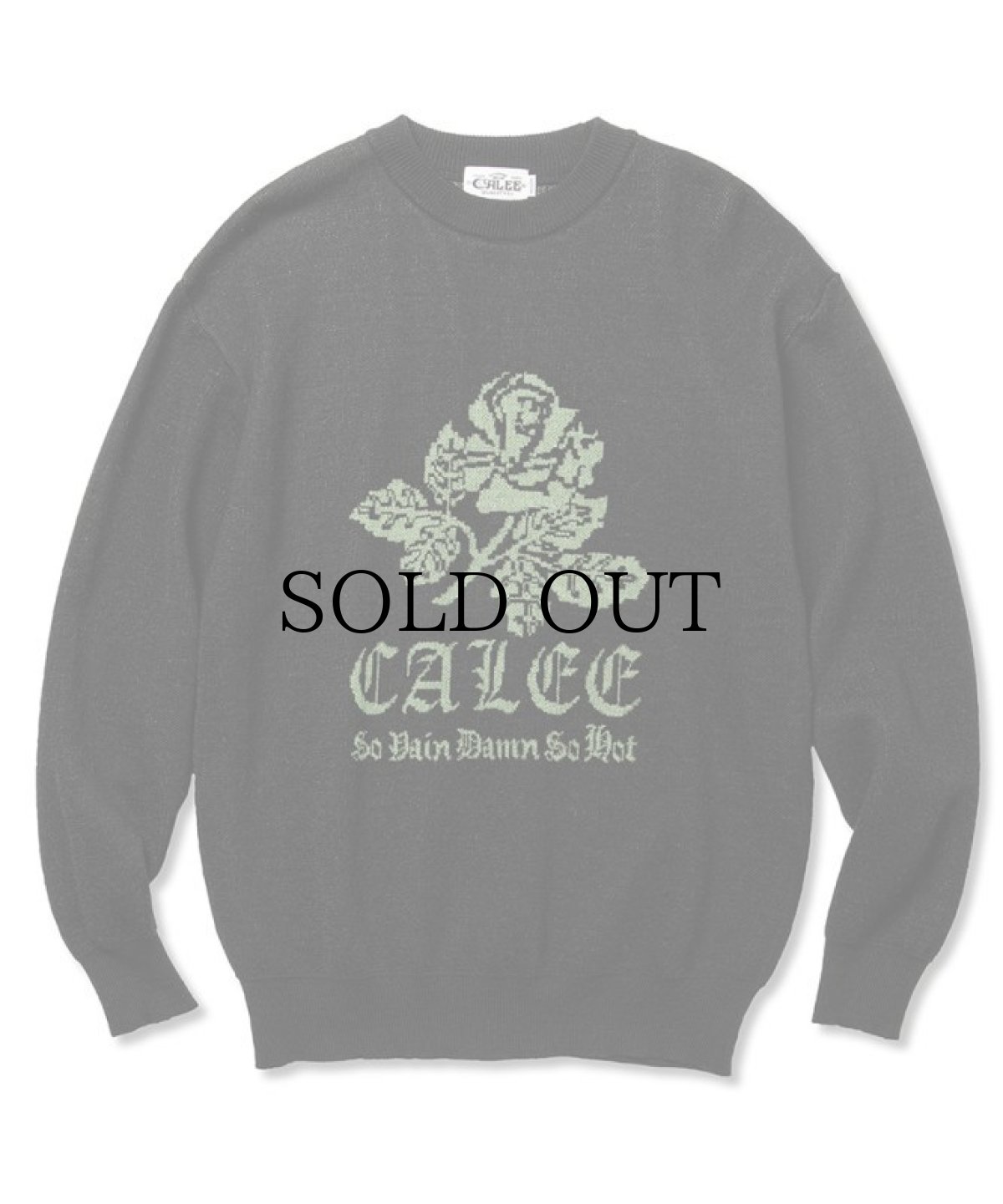 画像3: CALEE(キャリー) / 12 Gauge first sight jacquard crew neck knit sweater (3)
