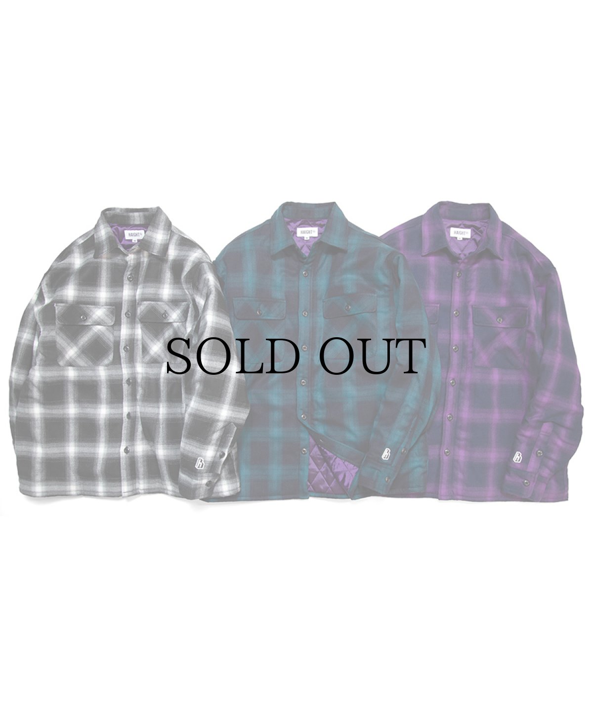 画像1: HAIGHT / OMBRE CHECK SHIRT JACKET (1)