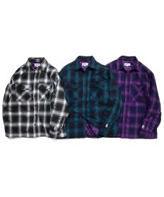 画像1: HAIGHT / OMBRE CHECK SHIRT JACKET (1)