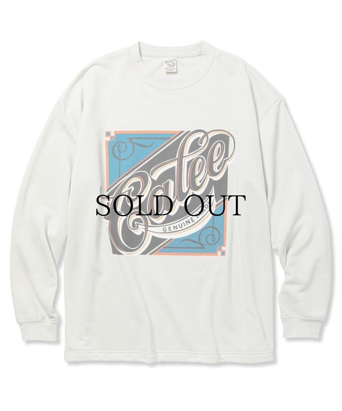 画像2: CALEE(キャリー) / Aeroknot CALEE sign board drop shoulder cutsew -Naturally paint design- (2)