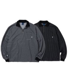 画像1: INTERBREED / Patterned Half-Zip Polo (1)