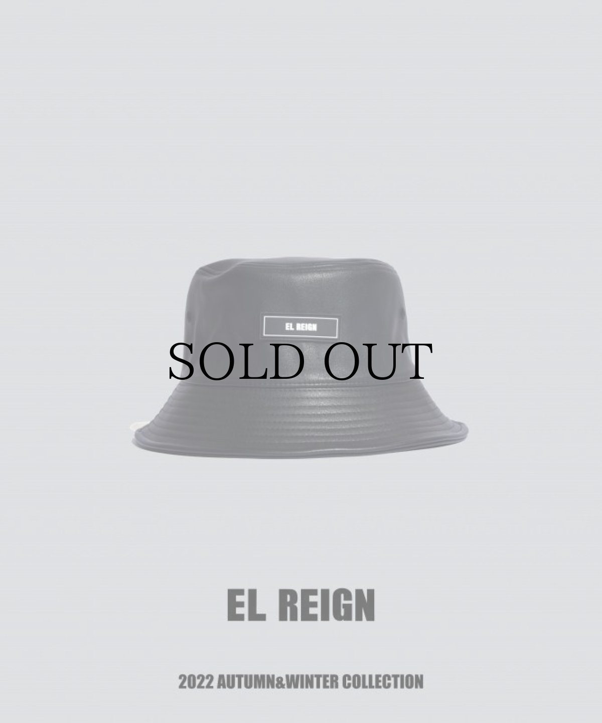 画像1: EL REIGN / RUBBER TAG LEATHER HAT (1)
