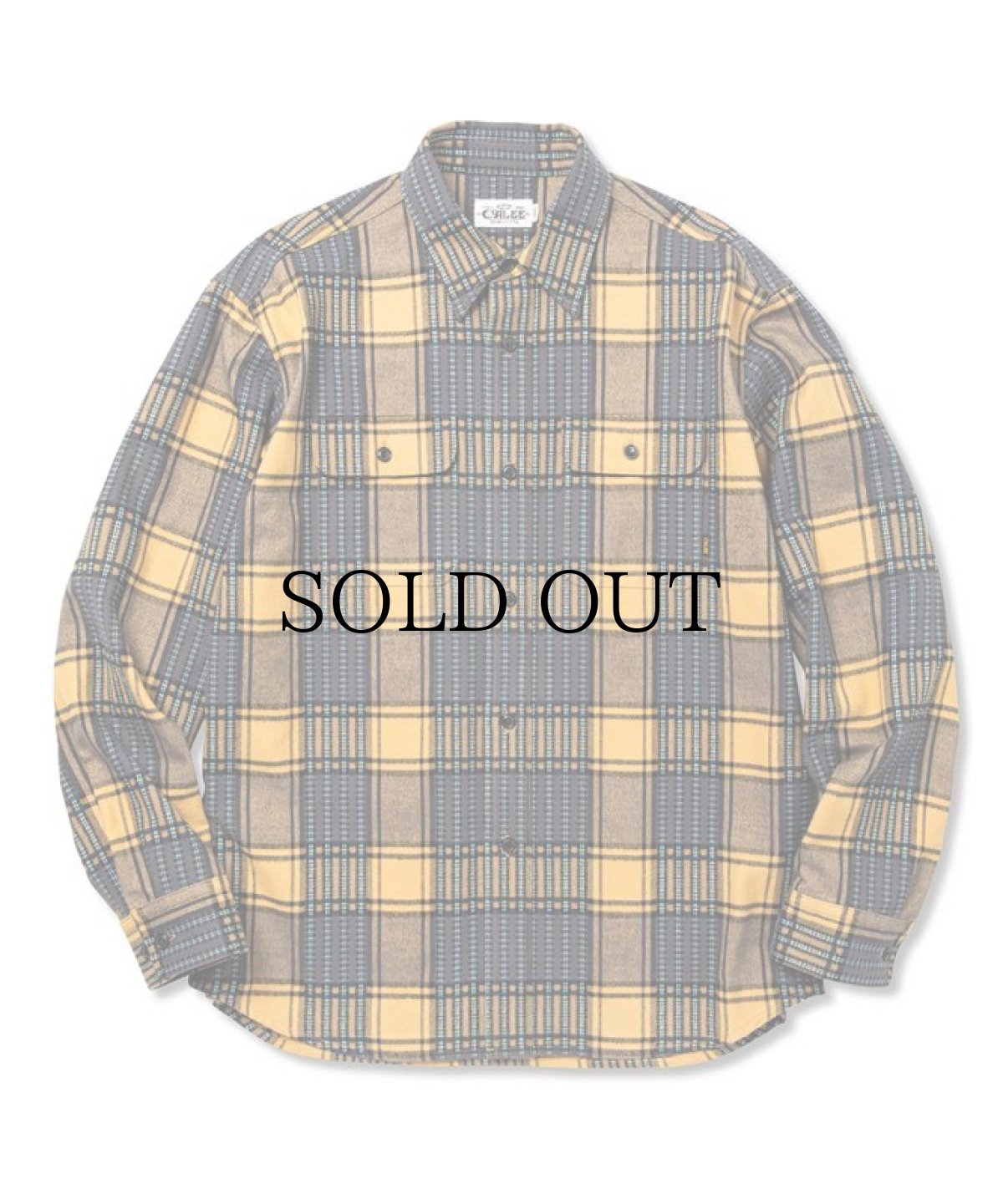 画像2: CALEE(キャリー) / Dobby check pattern L/S shirt (2)