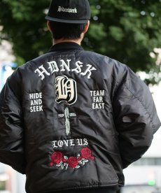 画像1: HIDEANDSEEK(ハイドアンドシーク) / LOVE US Flight Jacket (1)