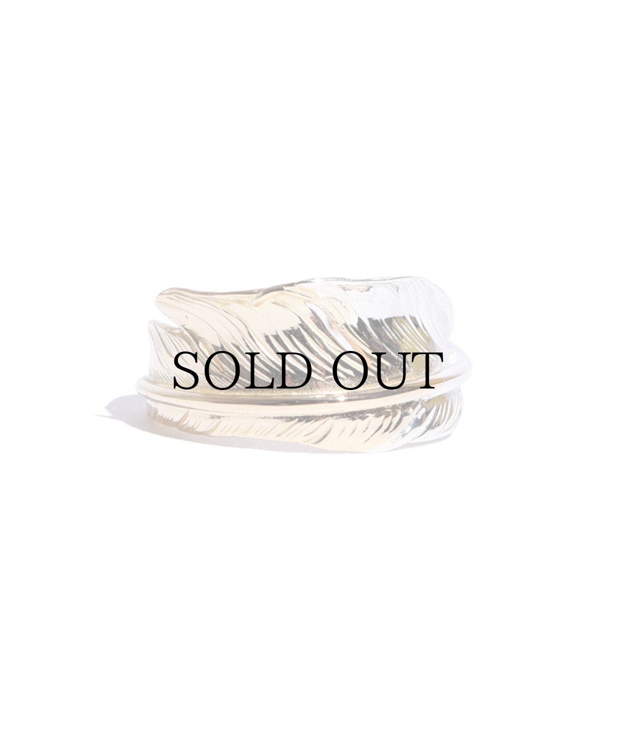 画像2: LARRY SMITH(ラリースミス) / KAZEKIRI FEATHER RING -SILVER & 18K GOLD- (2)