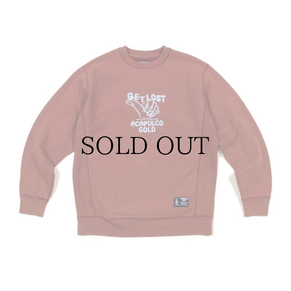 画像4: ACAPULCO GOLD / GET LOST CREW SWEATSHIRT (WORN EFFECT WASHED) (4)