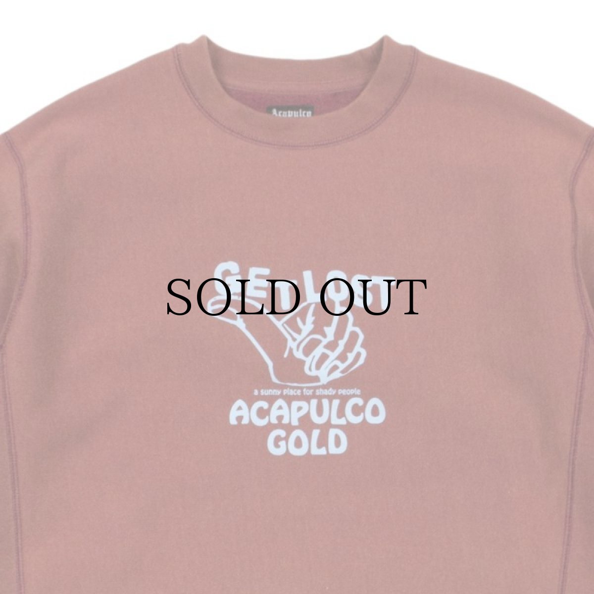 画像12: ACAPULCO GOLD / GET LOST CREW SWEATSHIRT (WORN EFFECT WASHED) (12)