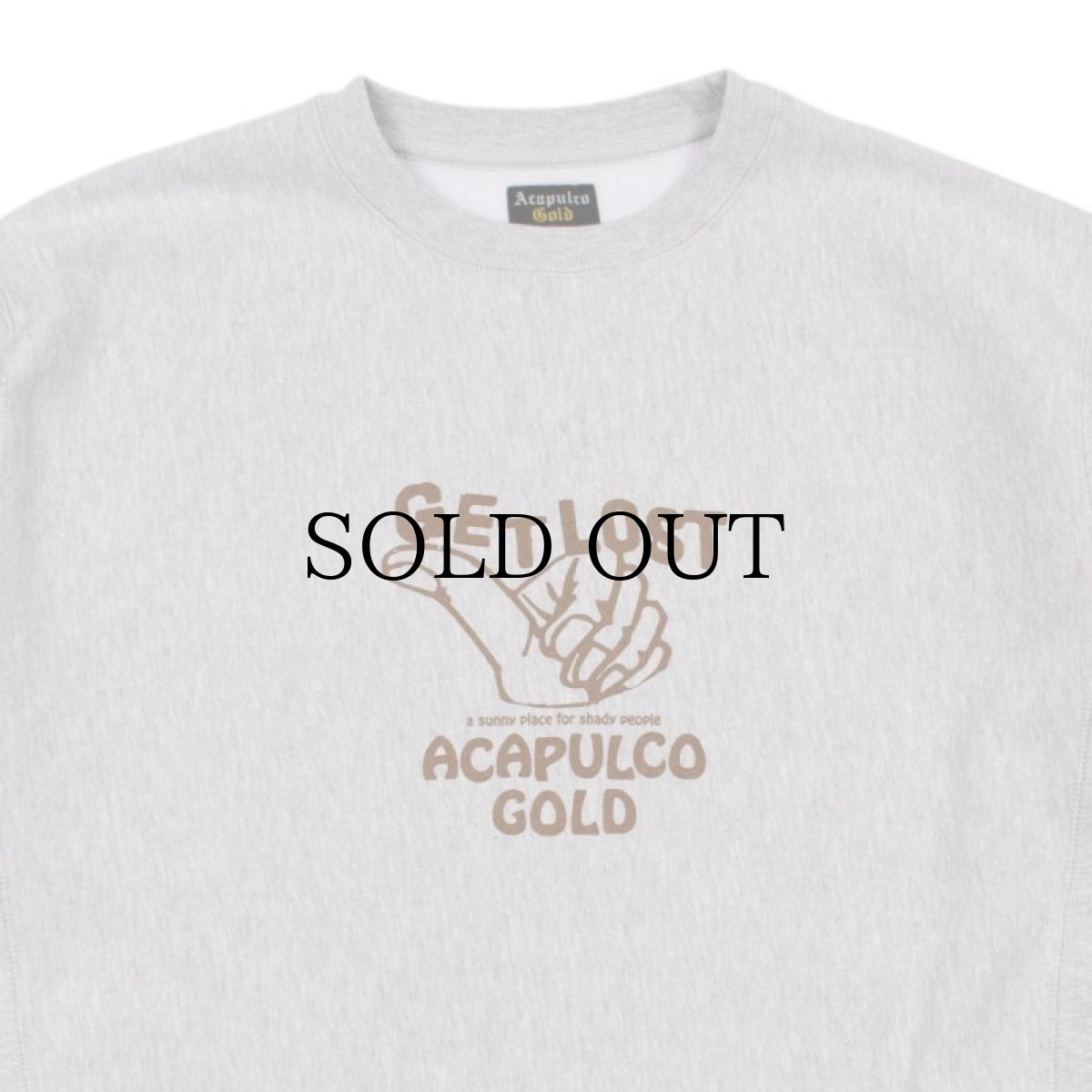 画像11: ACAPULCO GOLD / GET LOST CREW SWEATSHIRT (WORN EFFECT WASHED) (11)