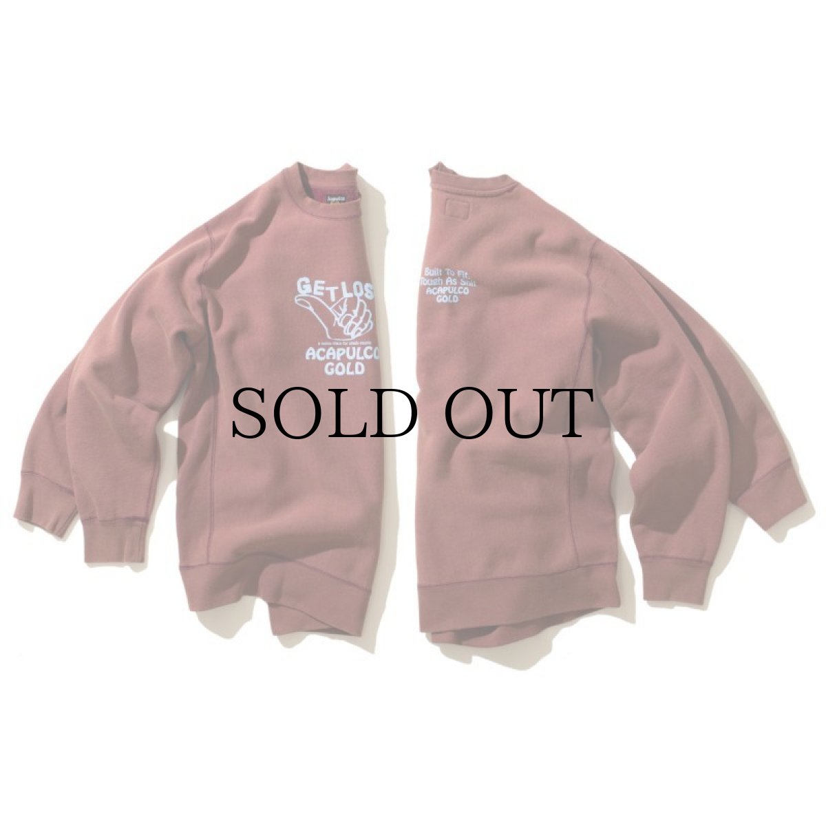 画像19: ACAPULCO GOLD / GET LOST CREW SWEATSHIRT (WORN EFFECT WASHED) (19)