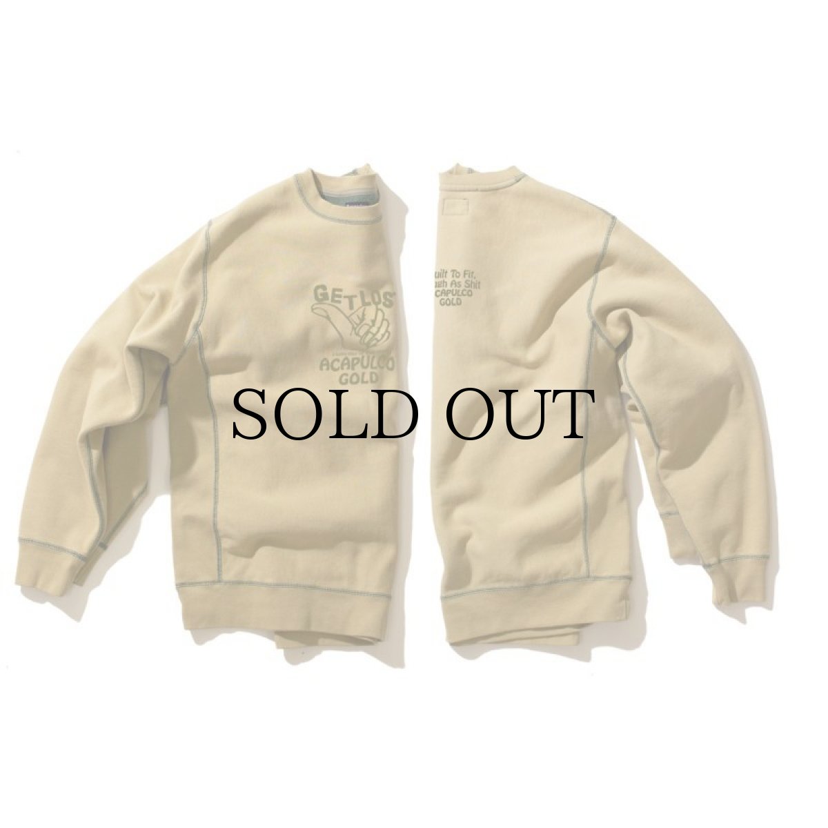 画像20: ACAPULCO GOLD / GET LOST CREW SWEATSHIRT (WORN EFFECT WASHED) (20)