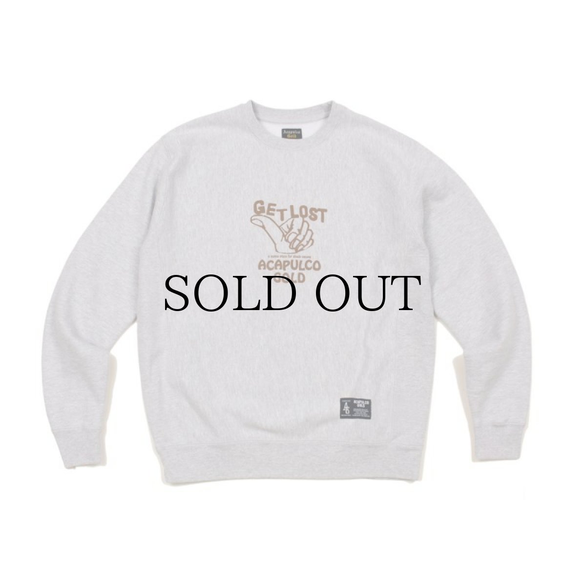 画像3: ACAPULCO GOLD / GET LOST CREW SWEATSHIRT (WORN EFFECT WASHED) (3)