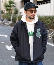 画像1: CALEE(キャリー) / CAL Logo fol drop shoulder utility coach jacket -Naturally paint design- (1)