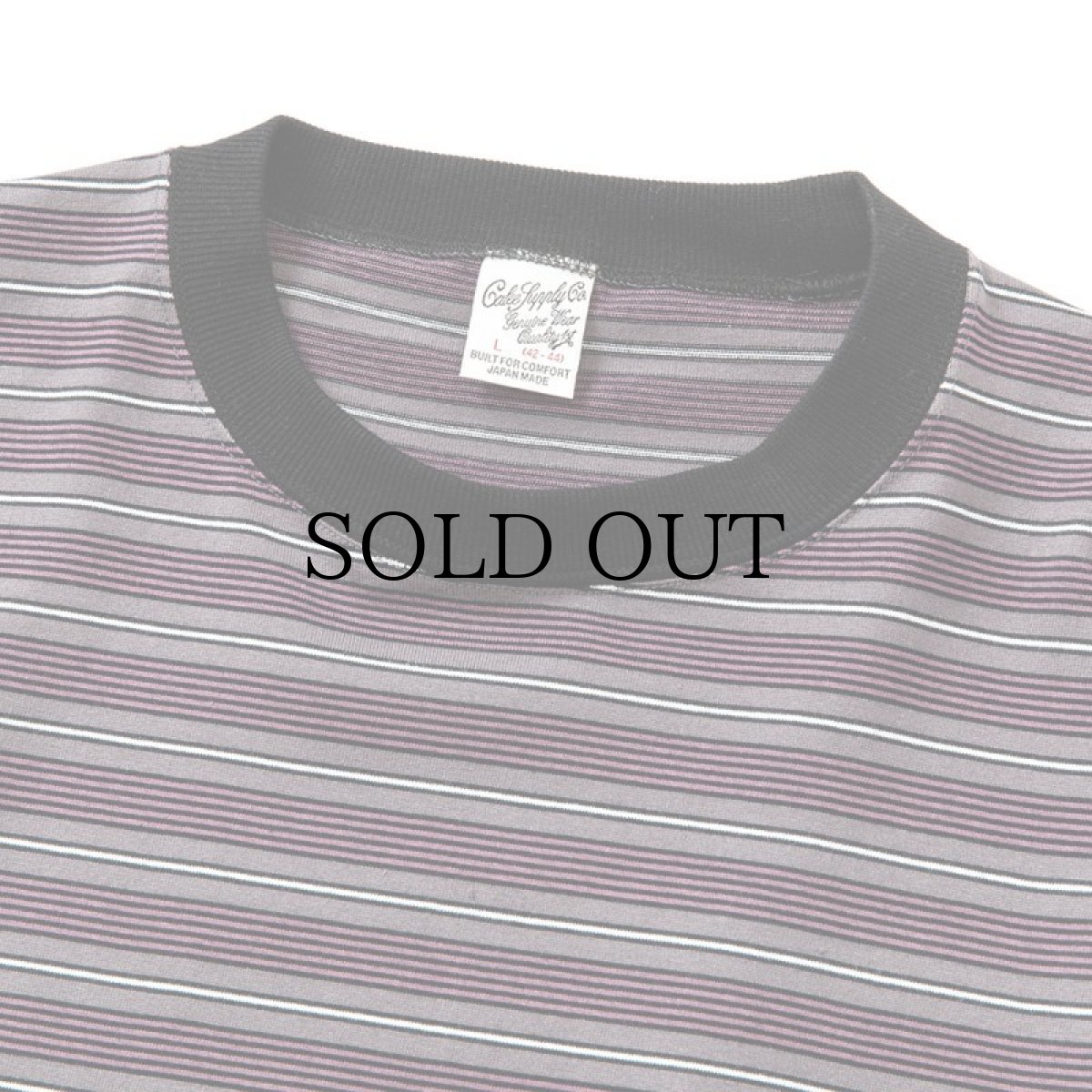 画像4: CALEE(キャリー) / Drop shoulder narrow pitch border L/S cutsew (4)