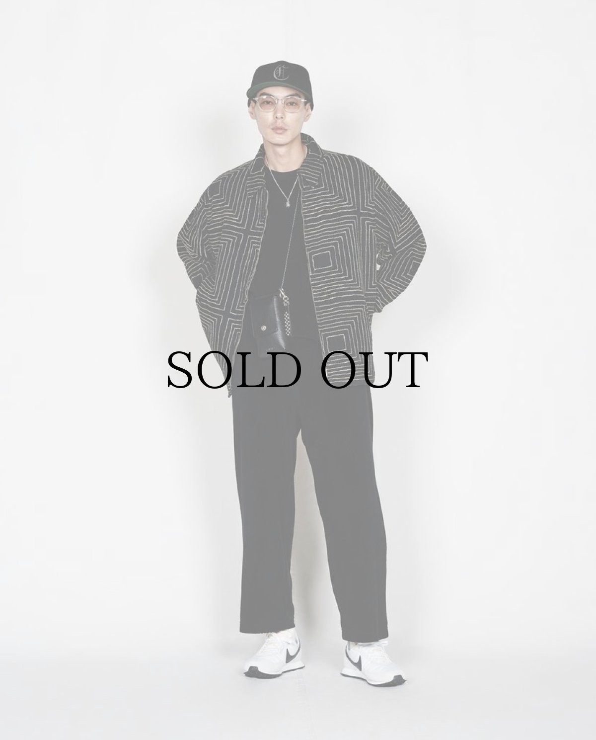 画像7: CALEE(キャリー) / Square jacquard denim swing top (7)