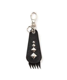 画像1: CALEE(キャリー) / Studs & Embossing assort leather key ring -Type D- (1)