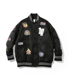 画像1: LFYT(ラファイエット) / ALL OVER EMBLEM SATIN VARSITY JACKET  (1)