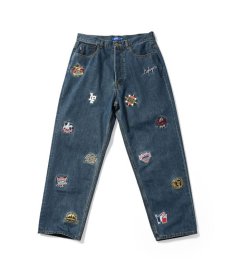 画像1: 【30%OFF】LFYT(ラファイエット) / ALL OVER EMBLEM DENIM PANTS BAGGIE FIT (1)