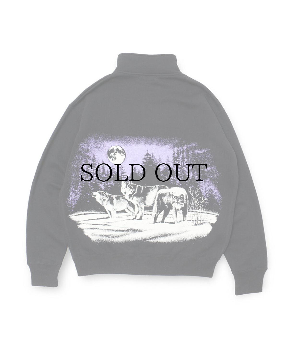 画像3: HIDEANDSEEK(ハイドアンドシーク) / Wolf Sweat Shirt (Half Zip) (3)