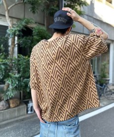 画像1: CALEE(キャリー) / 22 Gauge double jacquard wide shilhouette S/S cutsew (1)