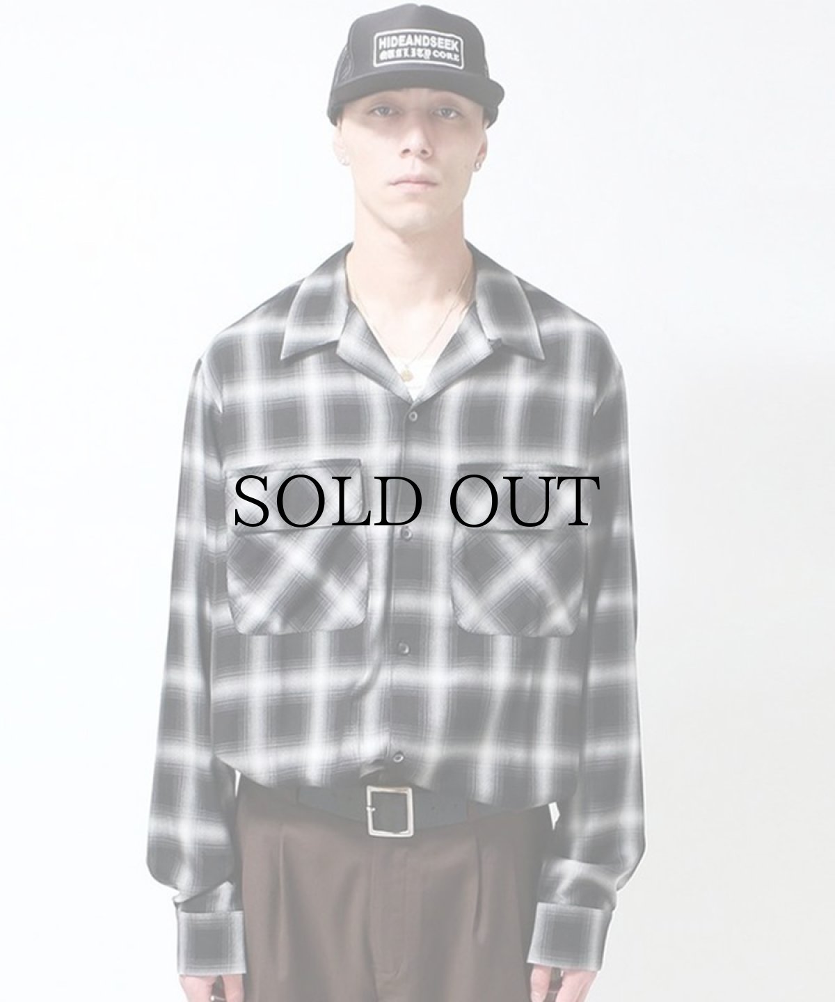 画像4: HIDEANDSEEK(ハイドアンドシーク) / Ombre Check L/S Shirt(23ss) (4)