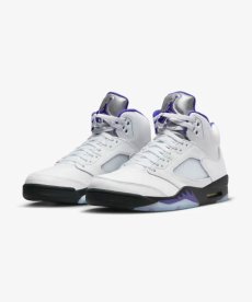 画像1: NIKE / NIKE AIR JORDAN 5 RETRO WHITE/DARK CONCORD-BLACK (1)