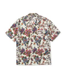画像2: CALEE(キャリー) / R/P Flower pattern amunzen cloth S/S shirt (2)