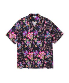 画像3: CALEE(キャリー) / R/P Flower pattern amunzen cloth S/S shirt (3)