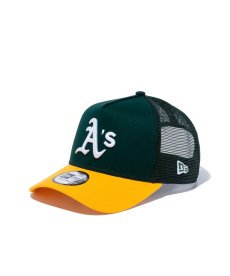 画像1: NEW ERA / 9FORTY A-Frame トラッカー オークランド・アスレチックス ダークグリーン × チームカラー (1)