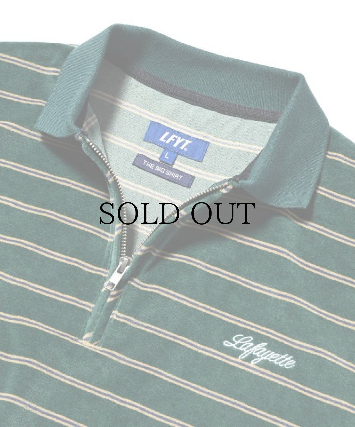 画像6: 【30%OFF】LFYT(ラファイエット) / HALF ZIP VELOUR S/S BIG SHIRT (6)