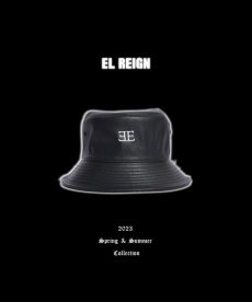 画像1: EL REIGN / "Rebellious" Leather hat -WHITE- (1)