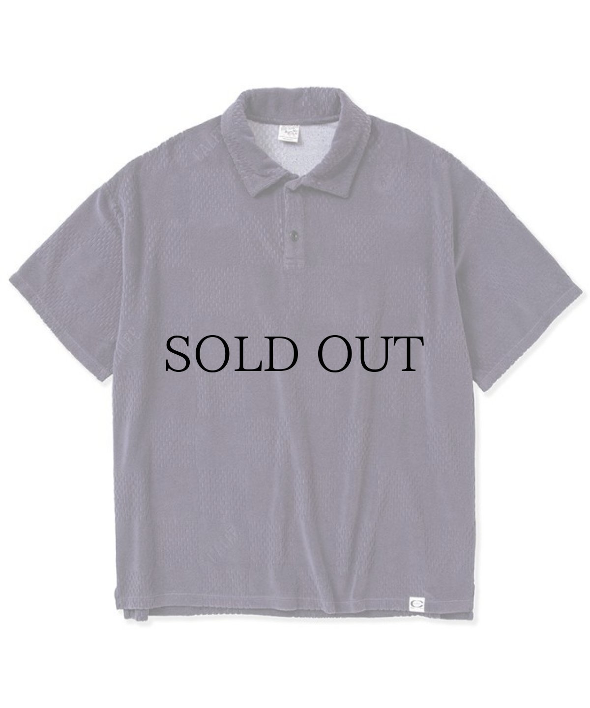 画像2: CALEE(キャリー) / CALEE Checker pile jacquard wide silhouette polo shirt (2)