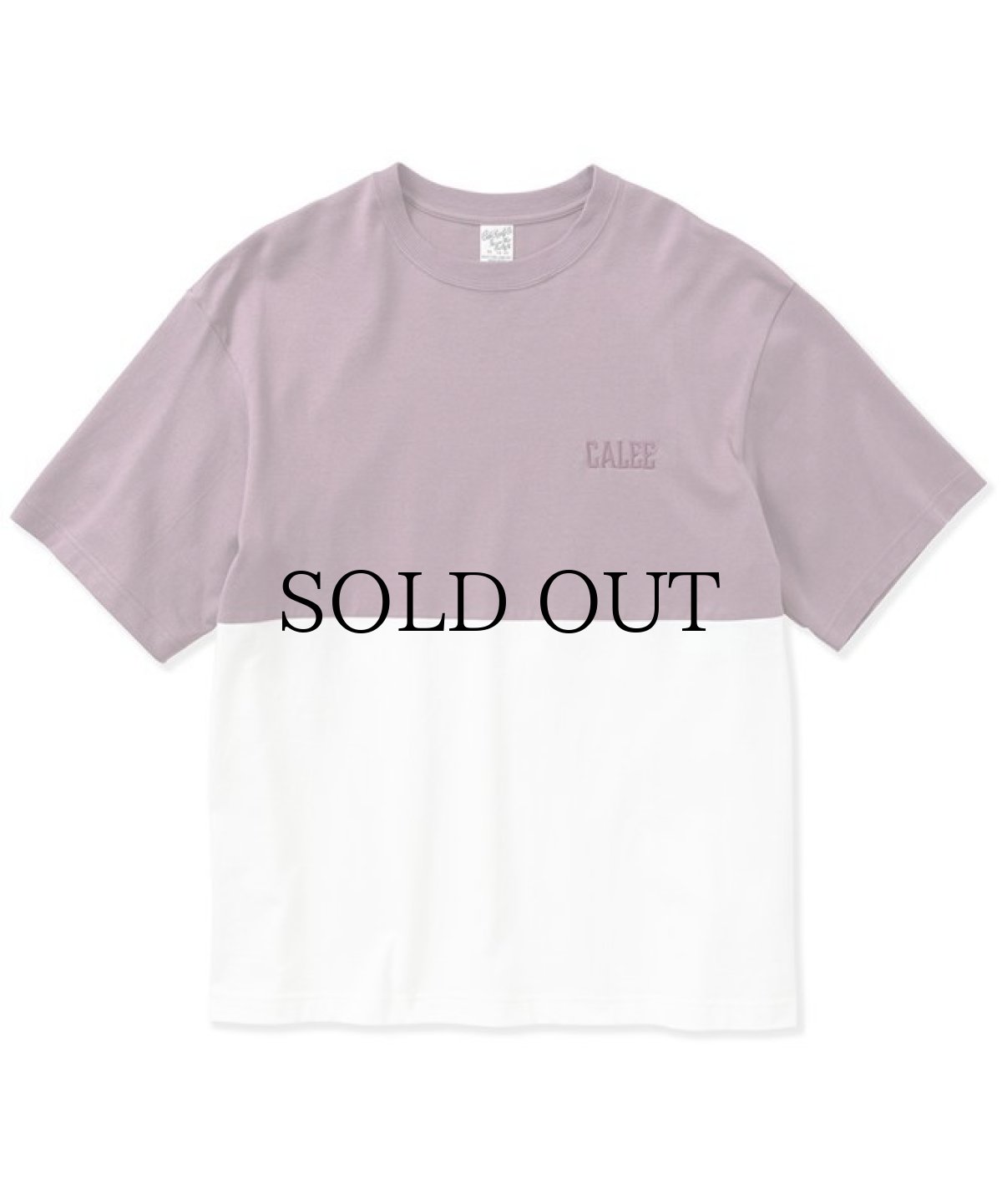 画像3: CALEE(キャリー) / Drop shoulder logo embroidery t-shirt -Contrast- (3)