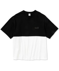 画像1: CALEE(キャリー) / Drop shoulder logo embroidery t-shirt -Contrast- (1)
