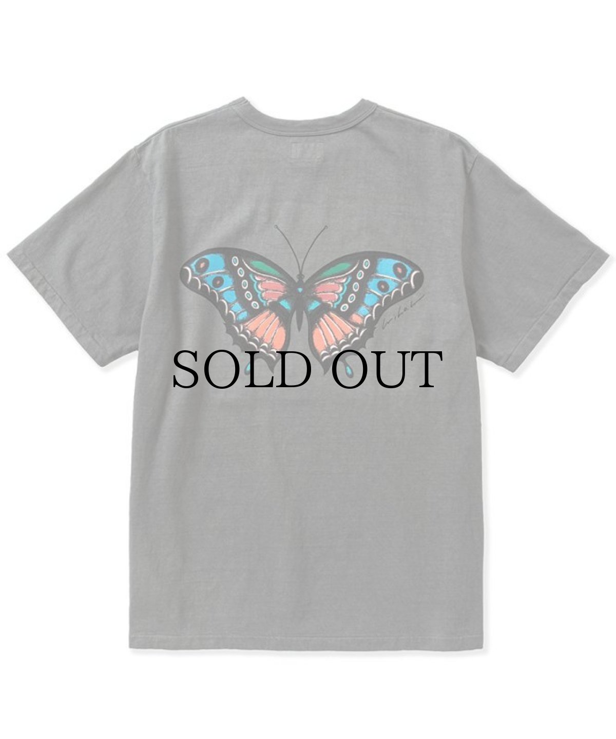 画像7: CALEE(キャリー) / ×MIHO MURAKAMI Binder neck CL butterfly logo vintage t-shirt (7)