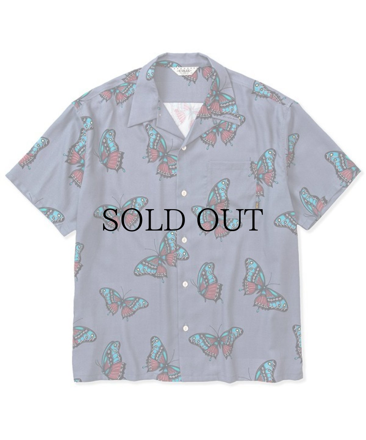 画像2: CALEE(キャリー) / ×MIHO MURAKAMI CL Butterfly pattern S/S shirt (2)