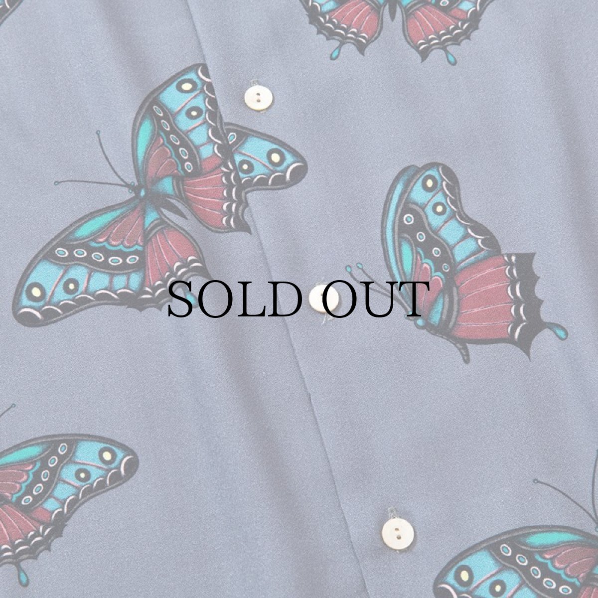 画像7: CALEE(キャリー) / ×MIHO MURAKAMI CL Butterfly pattern S/S shirt (7)