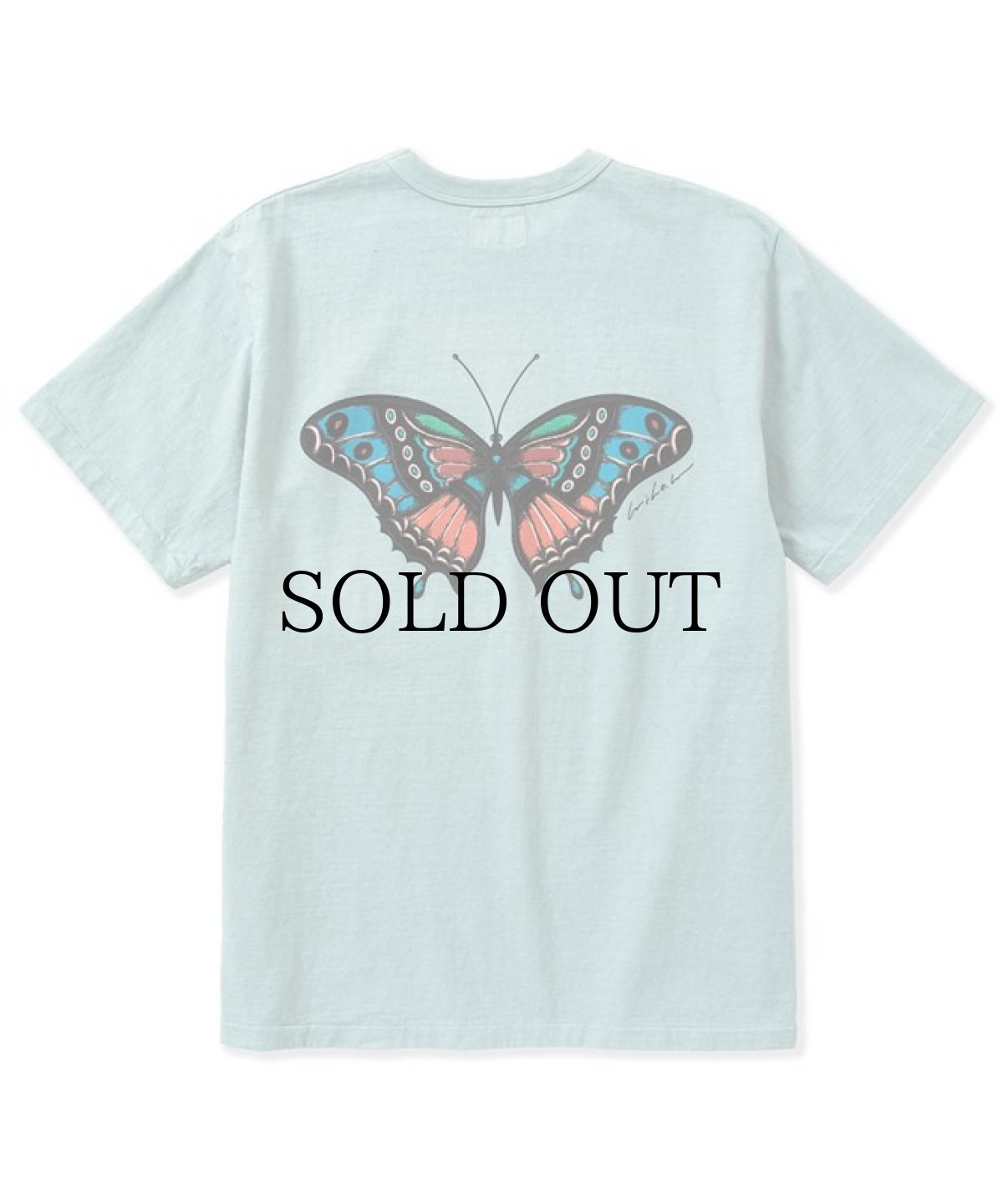 画像5: CALEE(キャリー) / ×MIHO MURAKAMI Binder neck CL butterfly logo vintage t-shirt (5)