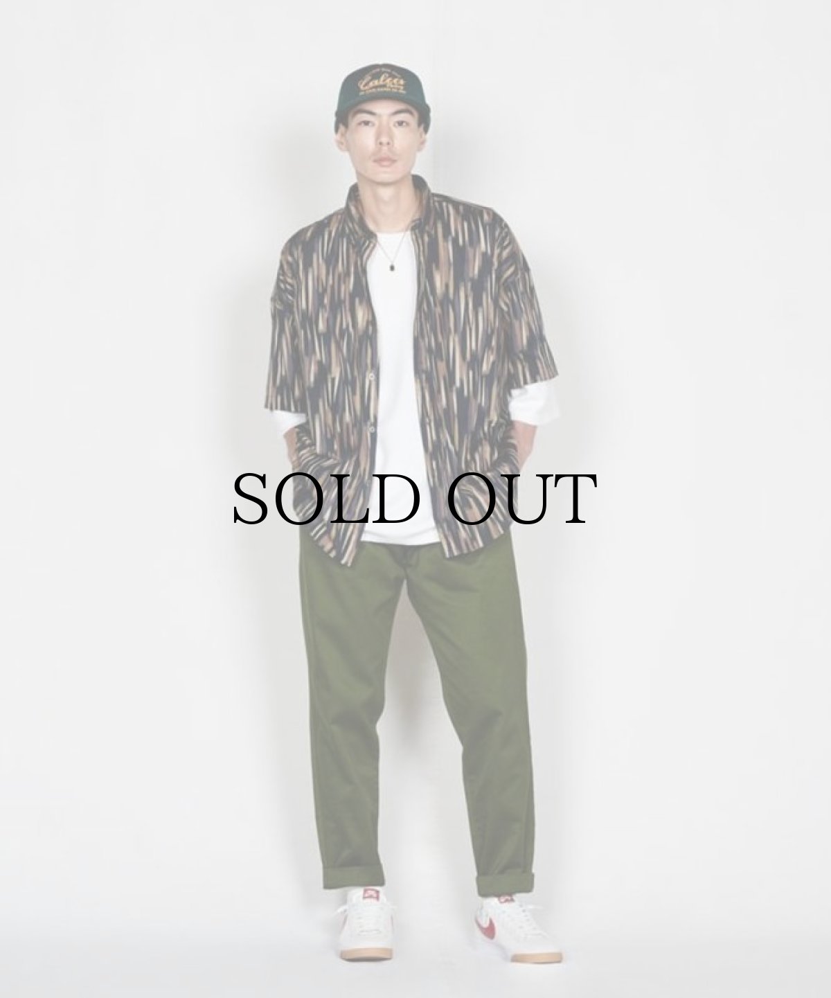 画像7: CALEE(キャリー) / Brush handle pattern over silhouette S/S shirt (7)