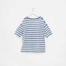 画像2: APPLEBUM(アップルバム) / Bleach Indigo Border Pocket T-shirt (2)