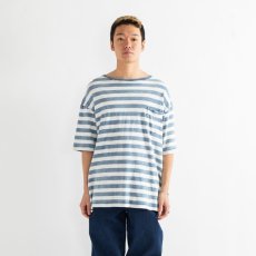 画像3: APPLEBUM(アップルバム) / Bleach Indigo Border Pocket T-shirt (3)